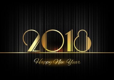 Altın yeni yıl 2018 lüks sembolü