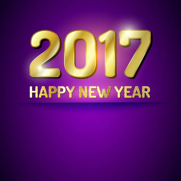 Happy New Year 2017 hälsningar kort — Stock vektor