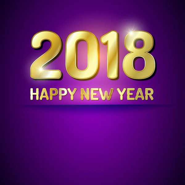 Feliz Año Nuevo 2018 tarjeta de felicitaciones — Vector de stock