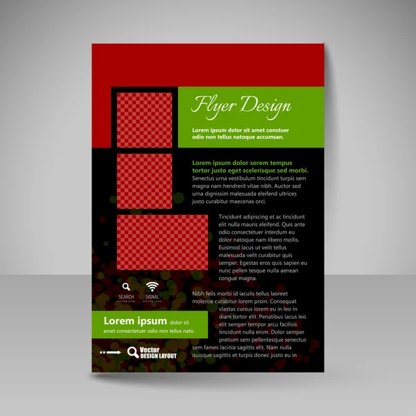 Site lay-out voor design - flyer — Stockvector