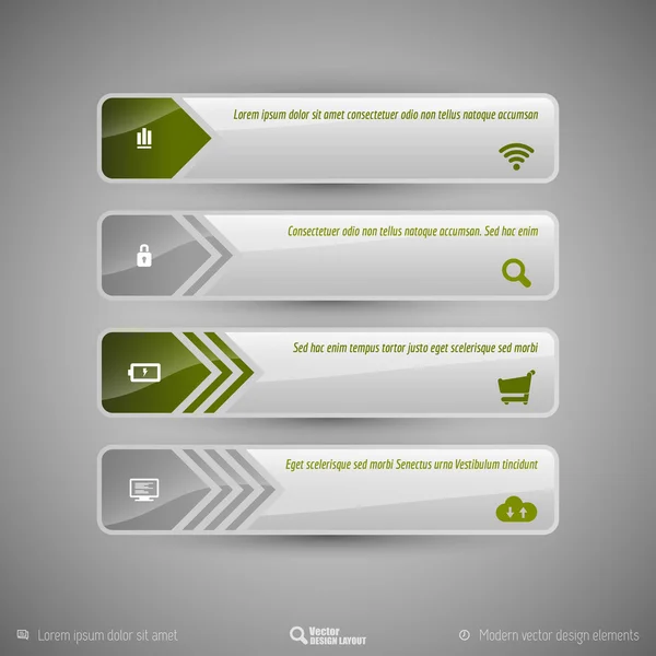 Éléments de conception, infographie, mise en page et pages Web. Symbole moderne — Image vectorielle