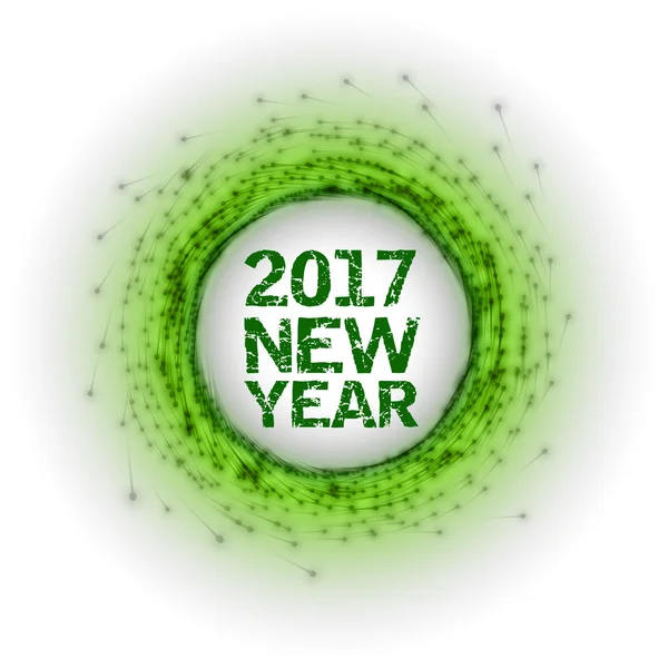 New Year as abstract fireworks — Stock Vector