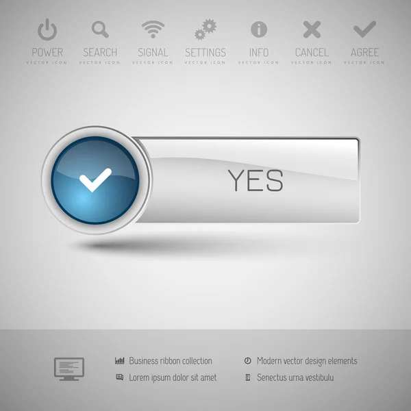 Современная глянцевая кнопка — стоковый вектор