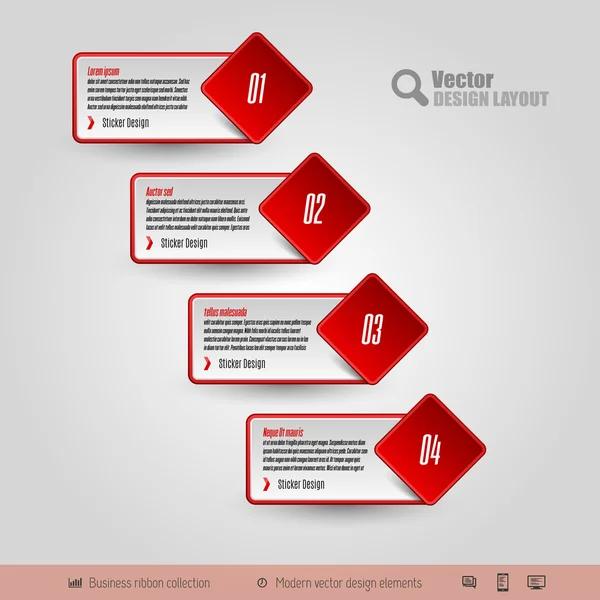 Adesivos de negócios vetoriais — Vetor de Stock