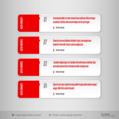 Tasarım düzen, modern sembolleri, sekmeler