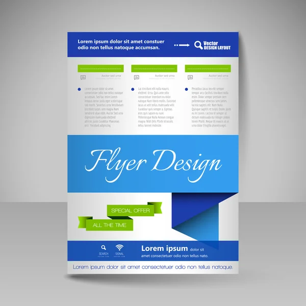 Site lay-out voor design - flyer — Stockvector