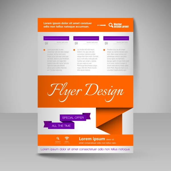 Diseño del sitio para el diseño - folleto — Archivo Imágenes Vectoriales