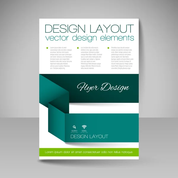 Site layout for design - flyer — Stock Vector