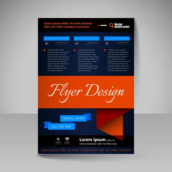 Diseño del sitio para el diseño - folleto — Archivo Imágenes Vectoriales