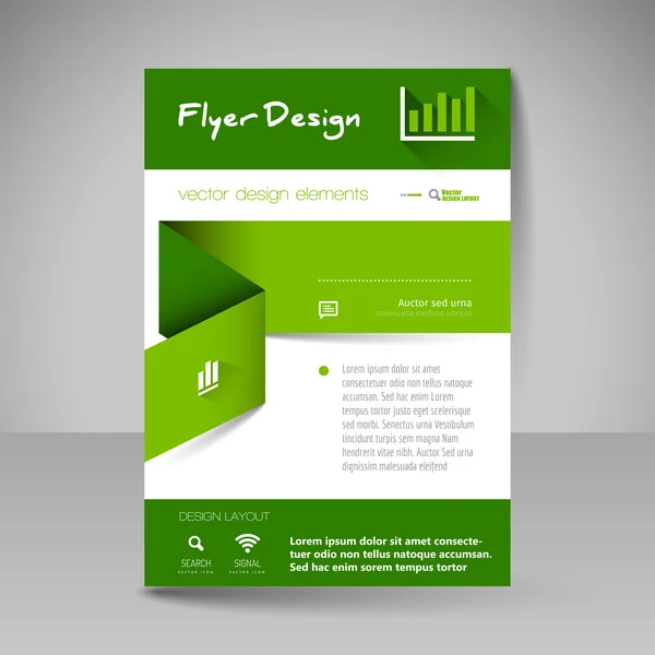 Diseño del sitio para el diseño - folleto — Vector de stock