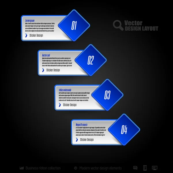 Adesivos de negócios vetoriais — Vetor de Stock