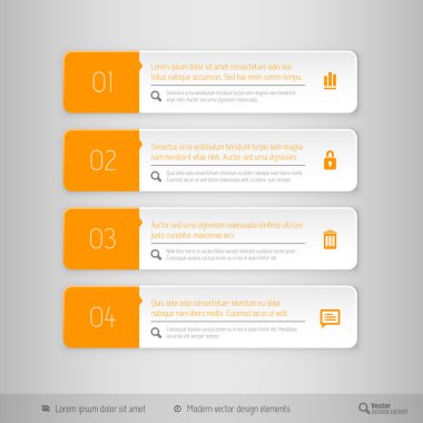 Modern sekme tasarım öğeleri olarak. iş sembolleri.