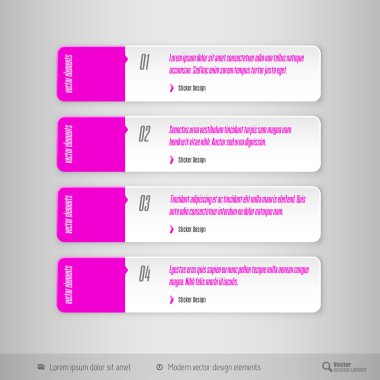 Modern sekme tasarım öğeleri olarak. iş sembolleri.