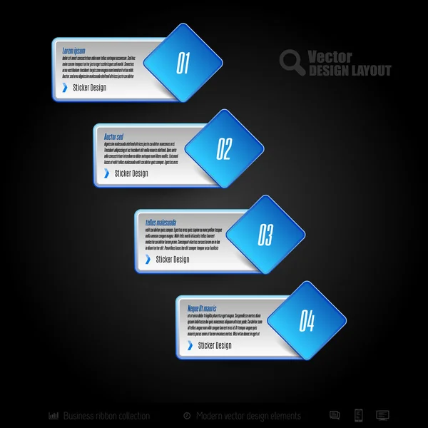 Adesivos de negócios vetoriais — Vetor de Stock