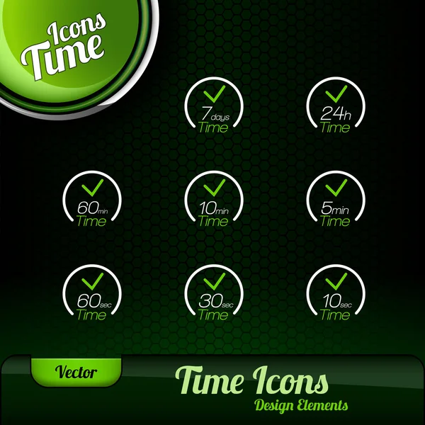 ベクトル時間アイコン — ストックベクタ