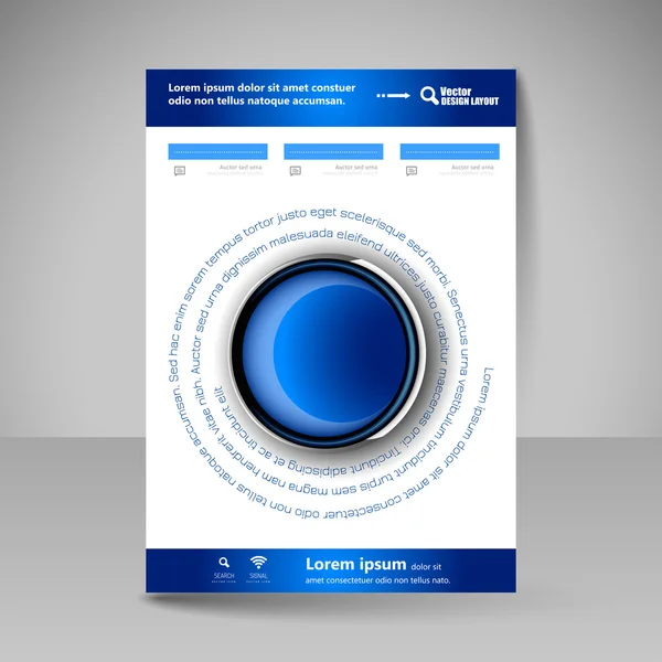 Site lay-out voor design - flyer — Stockvector