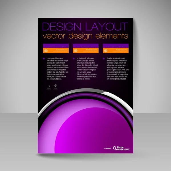 Site lay-out voor design - flyer — Stockvector