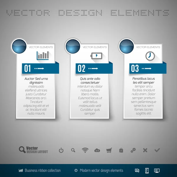 Adhesivo comercial Elementos de diseño vectorial — Archivo Imágenes Vectoriales