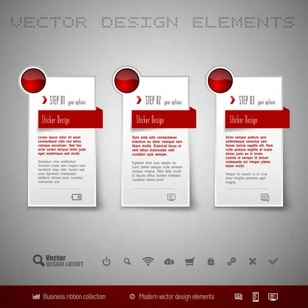 Empresarial Adesivo Vector Elementos de Design — Vetor de Stock