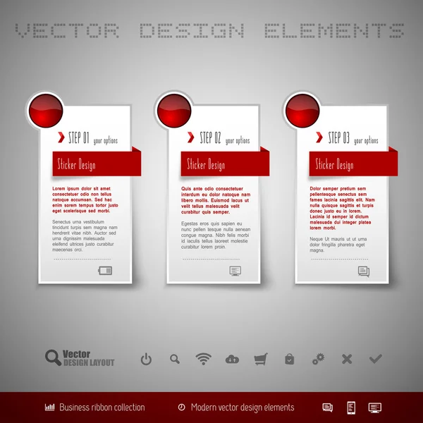 ビジネス ステッカー ベクトル デザイン要素 — ストックベクタ