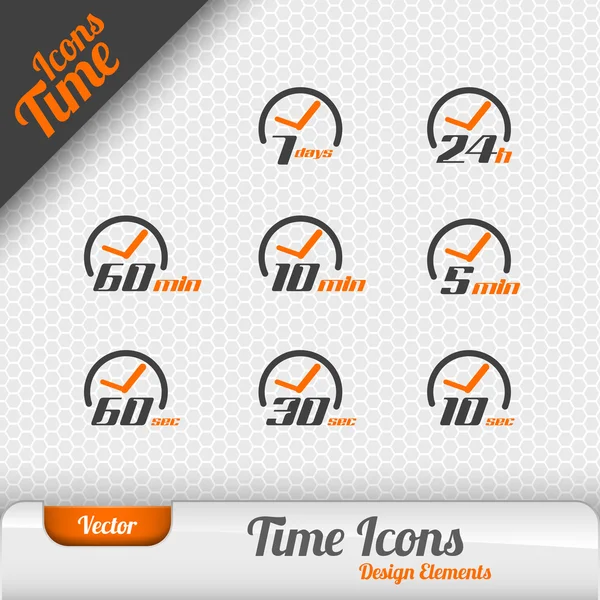 Vector iconos de tiempo — Vector de stock