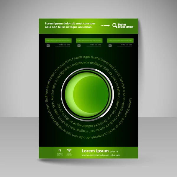 Site lay-out voor design - flyer — Stockvector