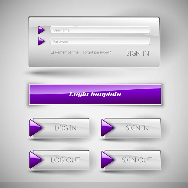 Plantilla de inicio de sesión vector — Archivo Imágenes Vectoriales