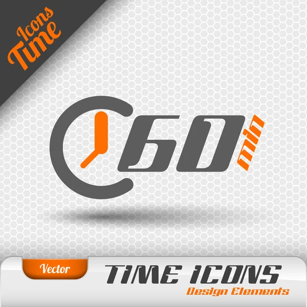 Tid ikonen 60 minuter Symbol Vector designelement — Stock vektor