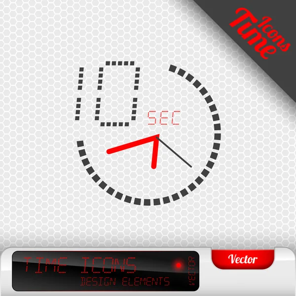 시간 아이콘 10 초 기호 벡터 디자인 요소 — 스톡 벡터