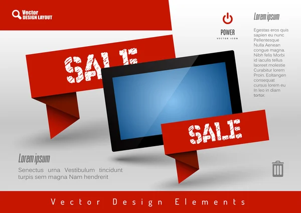 Business banner med moderna display. Vector designelement för — Stock vektor