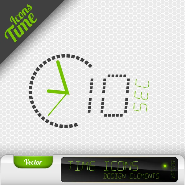 Ícone de Tempo 10 Segundos Símbolo Vetor Elementos de Design — Vetor de Stock
