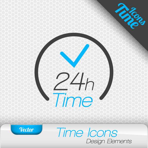 24 Hours Icon Vector Design Elements