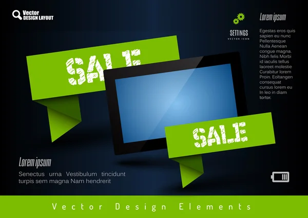 Business-Banner mit modernem Display. Vektor-Designelemente für — Stockvektor