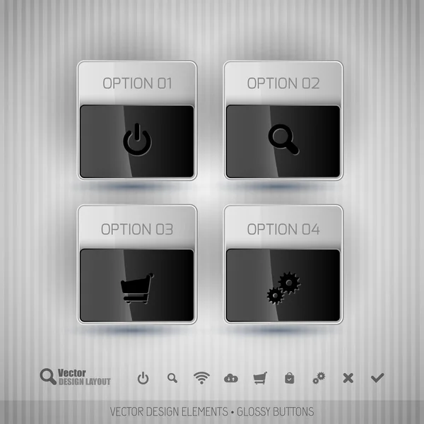 Autocollants d'affaires brillants. Eléments de conception vectorielle pour infographie — Image vectorielle