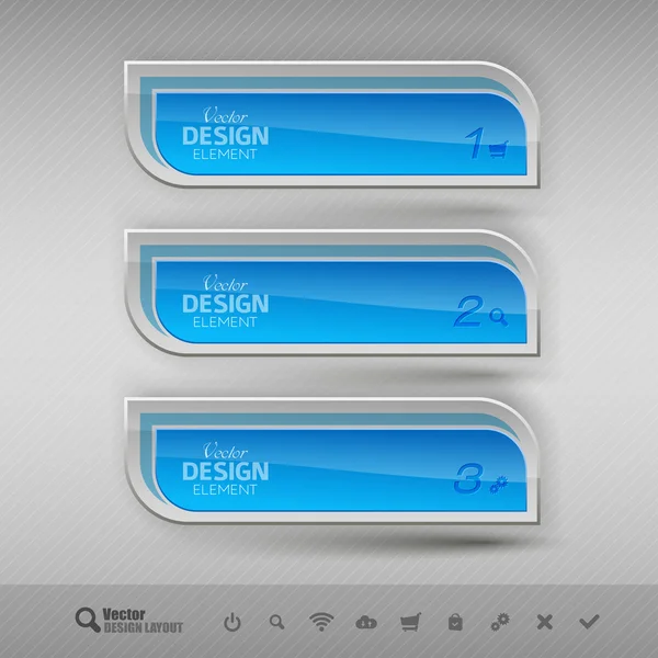 Banderas de negocios. Elementos de diseño vectorial para infografías . — Archivo Imágenes Vectoriales