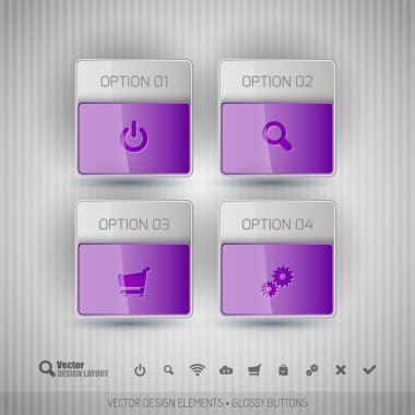 Parlak iş çıkartma. Vektör tasarım öğeleri Infographic için