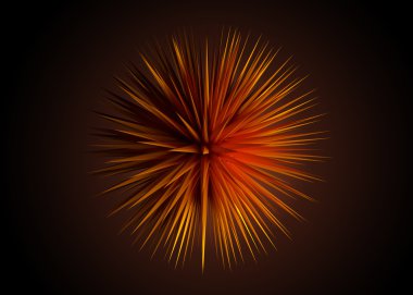 İşlenmiş tasarım öğesi soyut 3d keskin nesne üzerinde karanlık bac