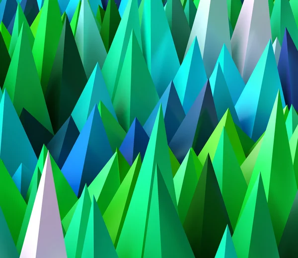 3D rendered image of sharp random pyramids as abstract futuristi — Stock Photo, Image