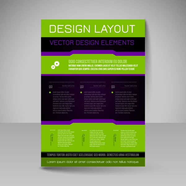 Bewerkbare vector sjabloon van de flyer voor zakelijke brochure, aanwezig — Stockvector