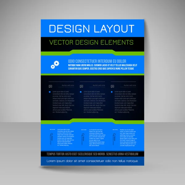 Editable vector template of flyer for business brochure, present — Stock Vector