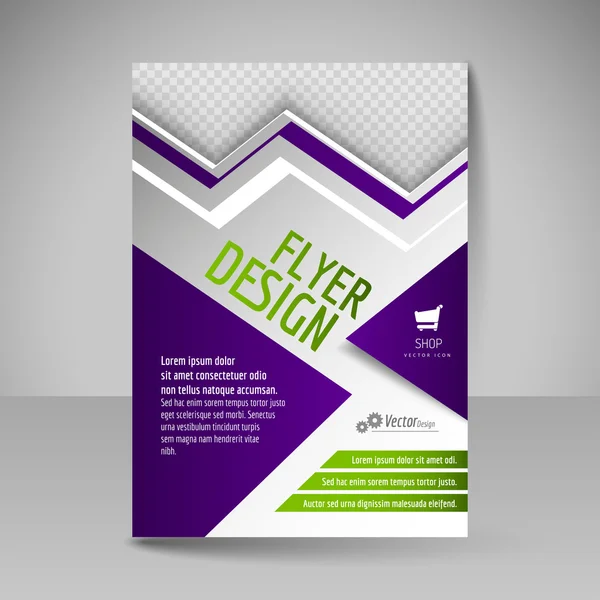 Editable A4 poster for design cover of magazine. Flyer template — Stok Vektör