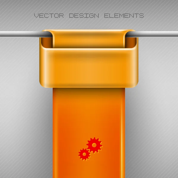 Geschäftsbänder hängen auf dem grauen Hintergrund. Vektordesign e — Stockvektor