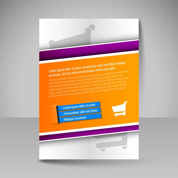 ビジネス パンフレット。Magazi のデザインのカバーのための編集可能な A4 ポスター — ストックベクタ