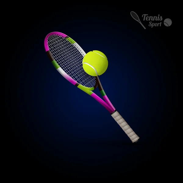 Símbolos de tênis vetorial como elementos de design, bolas de tênis, tênis r —  Vetores de Stock