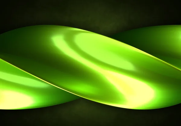 緑渦巻曲線として抽象オブジェクト. — ストック写真