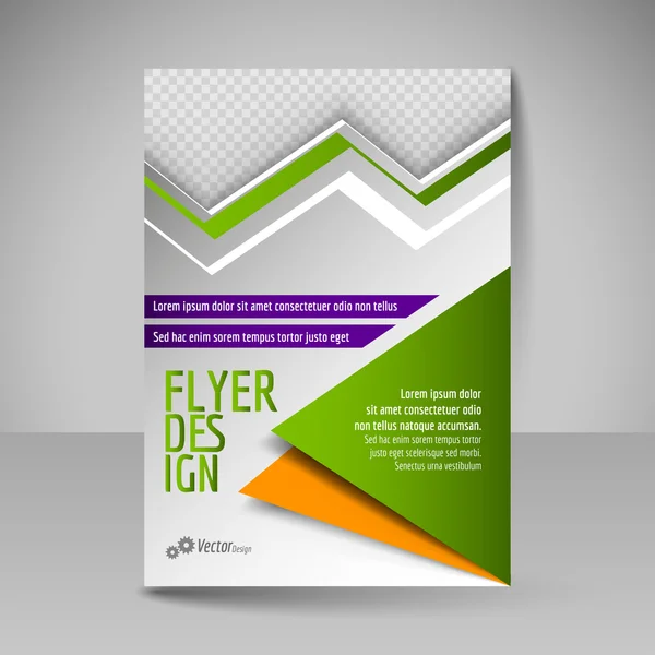 Template of flyer for business brochures, presentations, website — Stock Vector