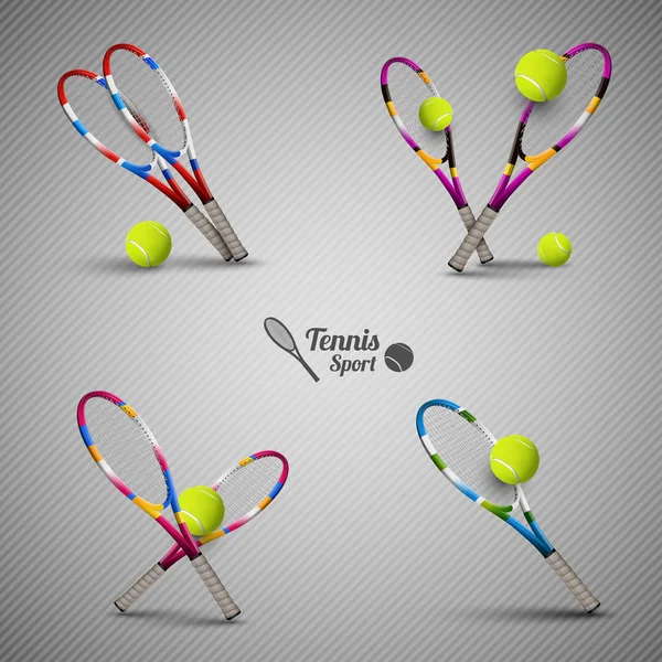 Vektör Tenis sembolleri olarak tasarım öğeleri, tenis topları, Tenis r — Stok Vektör