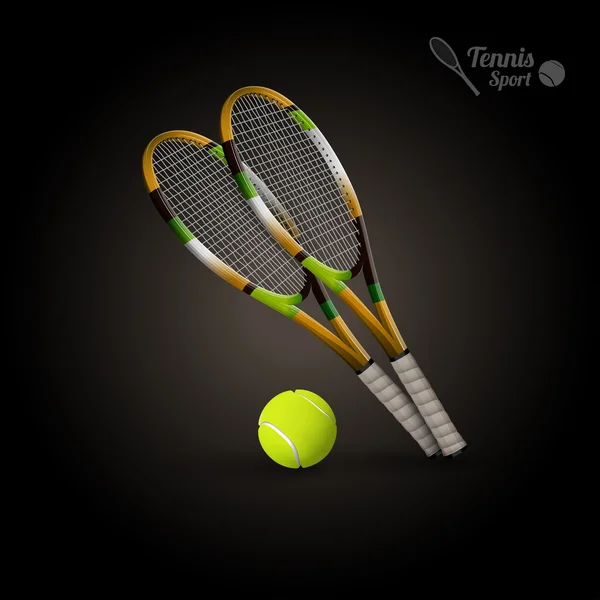 Vektor-Tennis-Symbole als Gestaltungselemente, Tennisbälle, Tennis r — Stockvektor