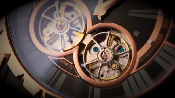 二重振り子時計をクローズ アップ — ストック動画