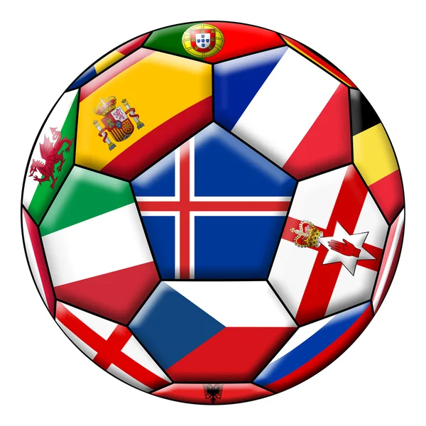 Ball with various flags — Stock Photo, Image